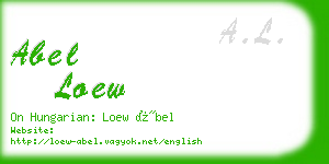 abel loew business card
